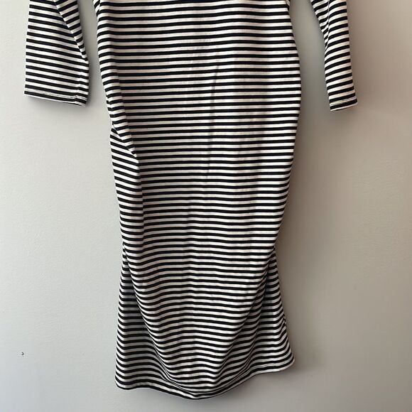 Isabel Stripped Medium Maternity Knit Dress - Picture 5 of 7